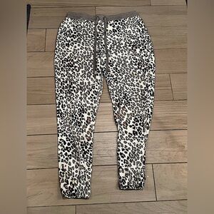 Leopard Print Jogger Pants LARGE